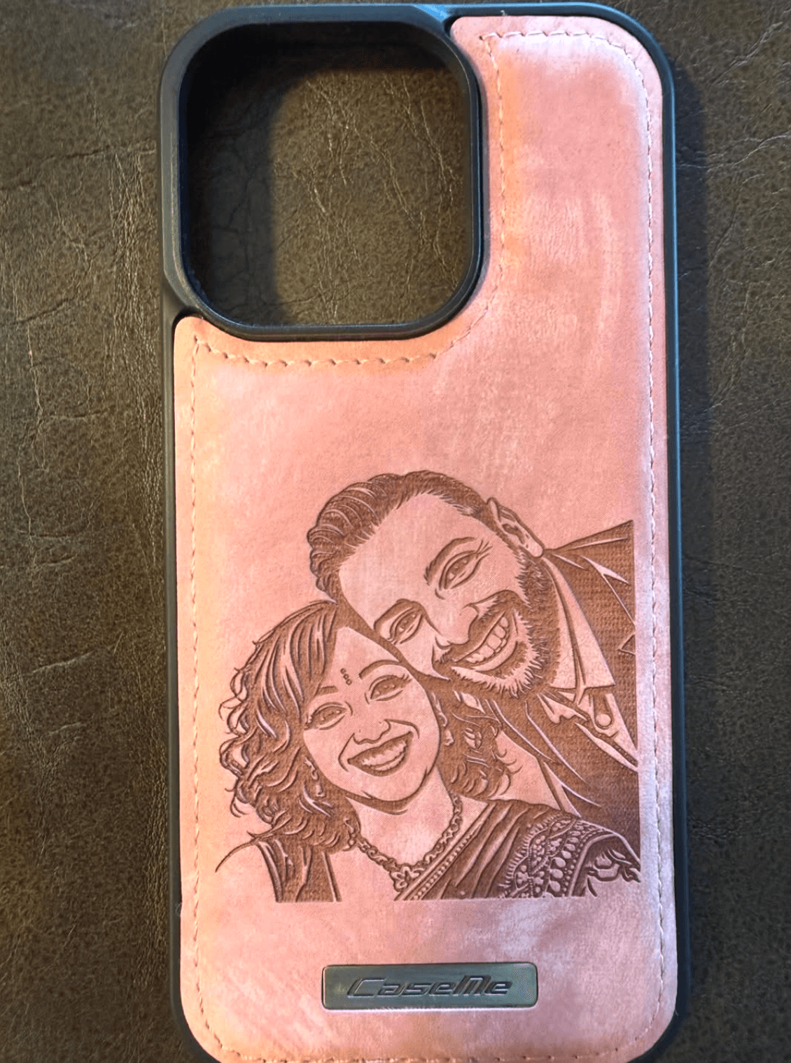 Portrait engraved phone case